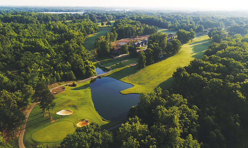 Nova Triad Homes - Fairways at Eden - Aerial View of Golf Course