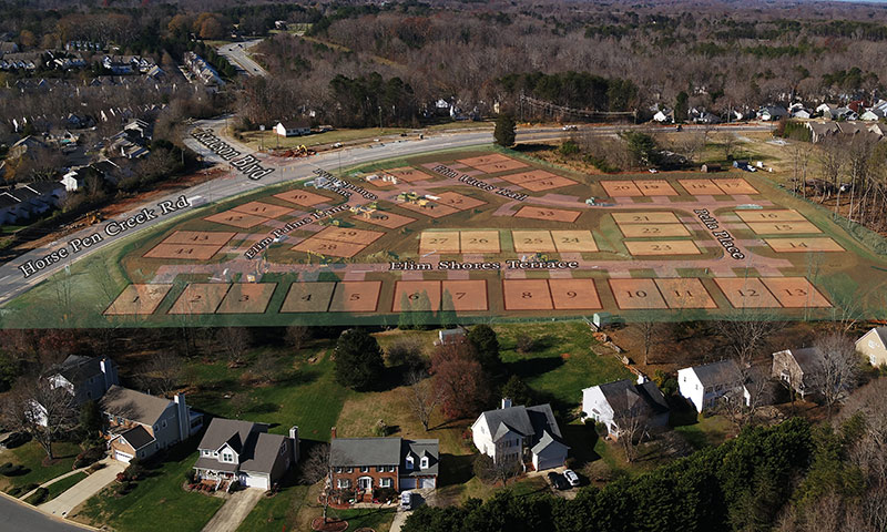 Smith Marketing - Elim at Horse Pen Creek - Aerial View