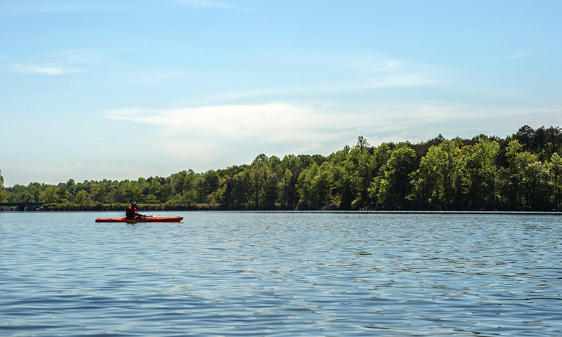 Lake with Kayak